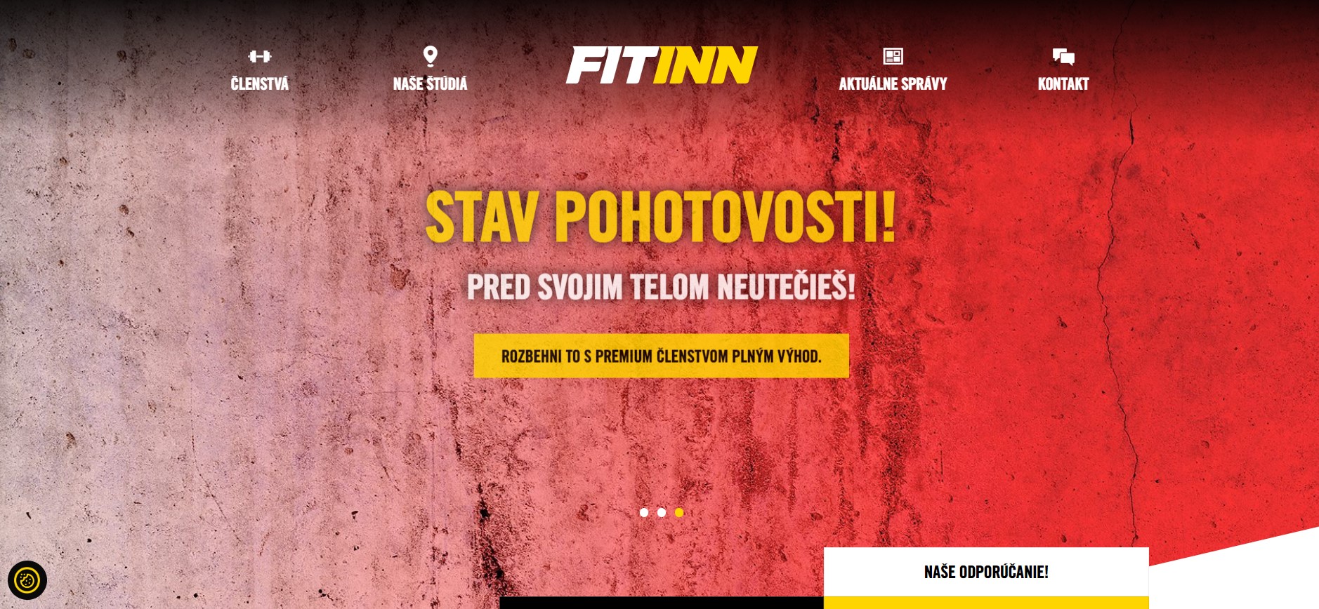 prenajom webových stránok, webové stránky na kľúč, fitness